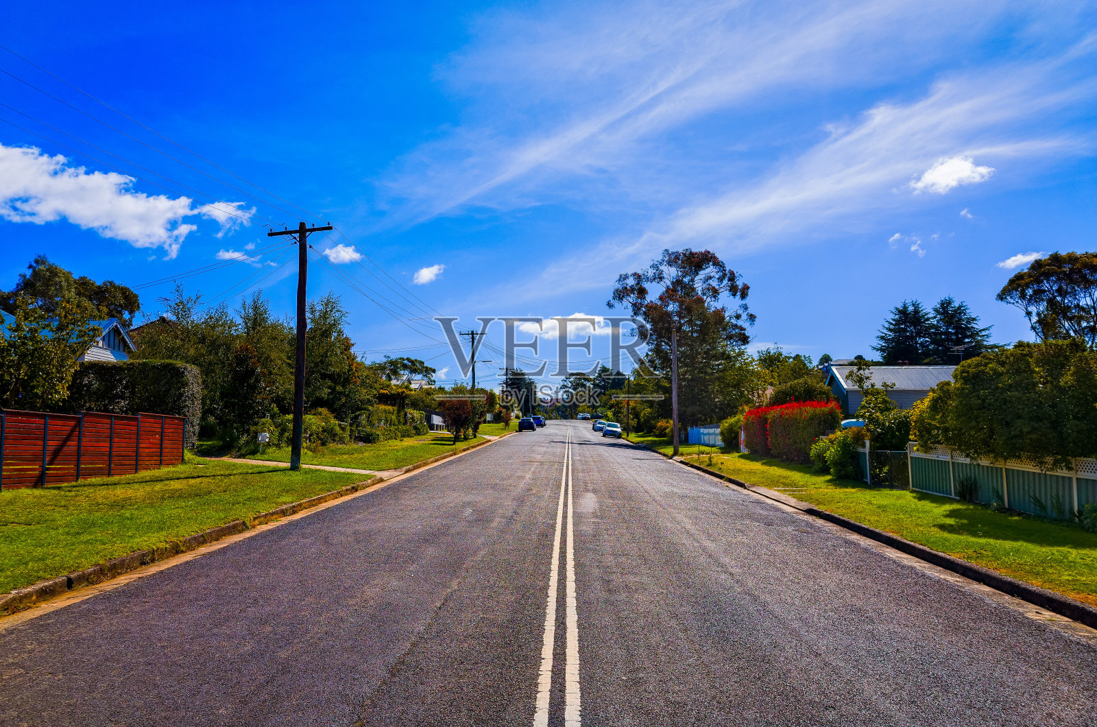 澳大利亚蓝山的郊区街道照片摄影图片