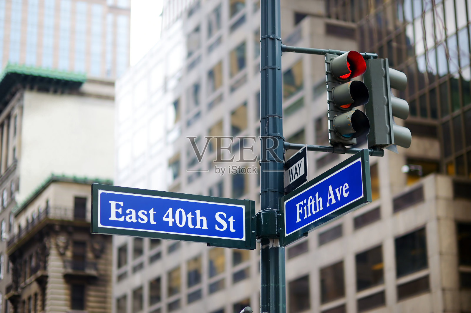 纽约东40街和第五大道的交叉口照片摄影图片