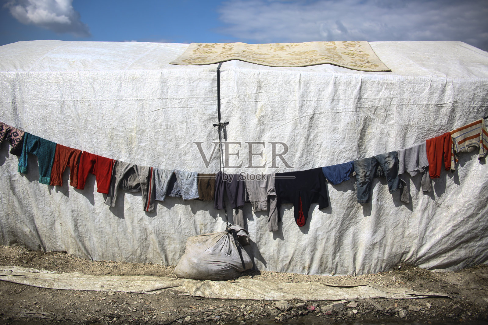 难民营-洗衣店照片摄影图片