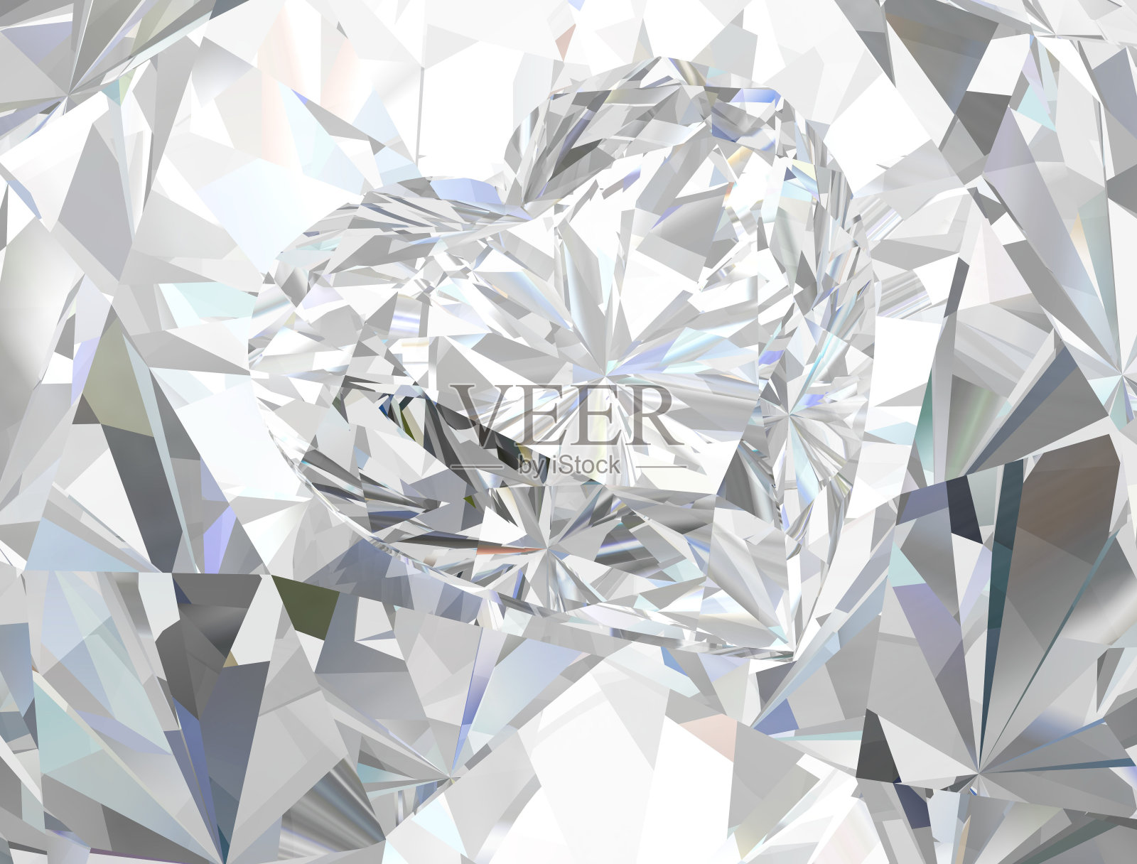 钻石宝石(高分辨率3D图像)插画图片素材