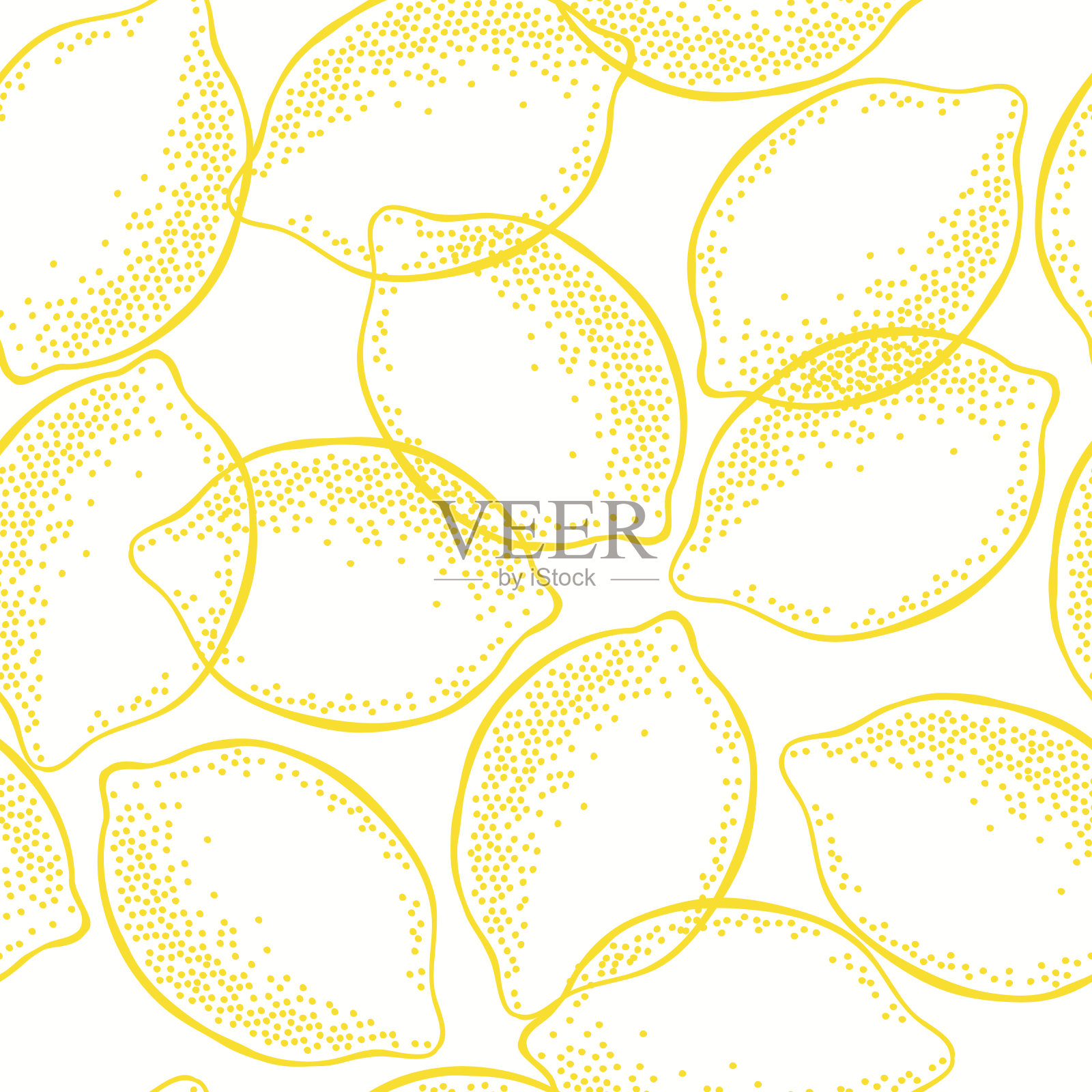 柠檬无缝图案。插画图片素材