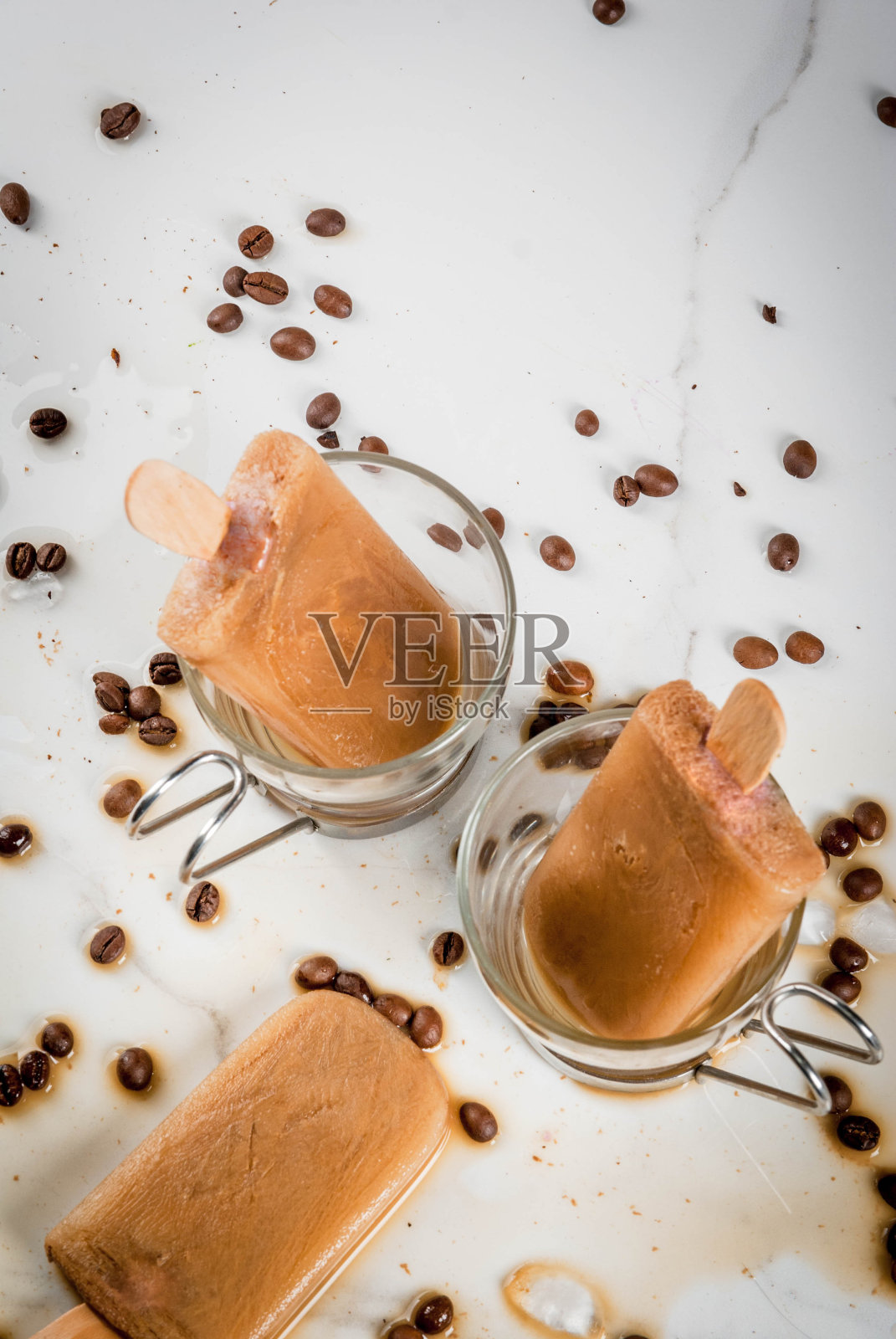 甜咖啡冰棒照片摄影图片