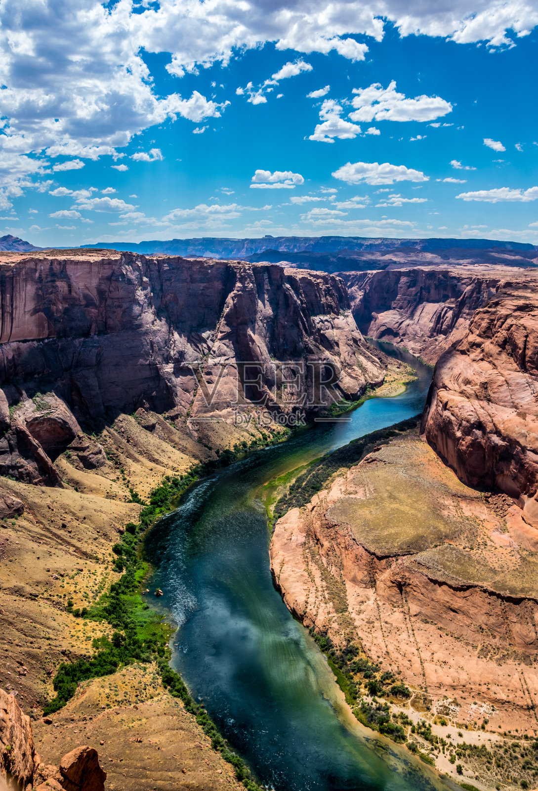 风景如画的佩奇，亚利桑那州。峡谷马蹄弯曲照片摄影图片