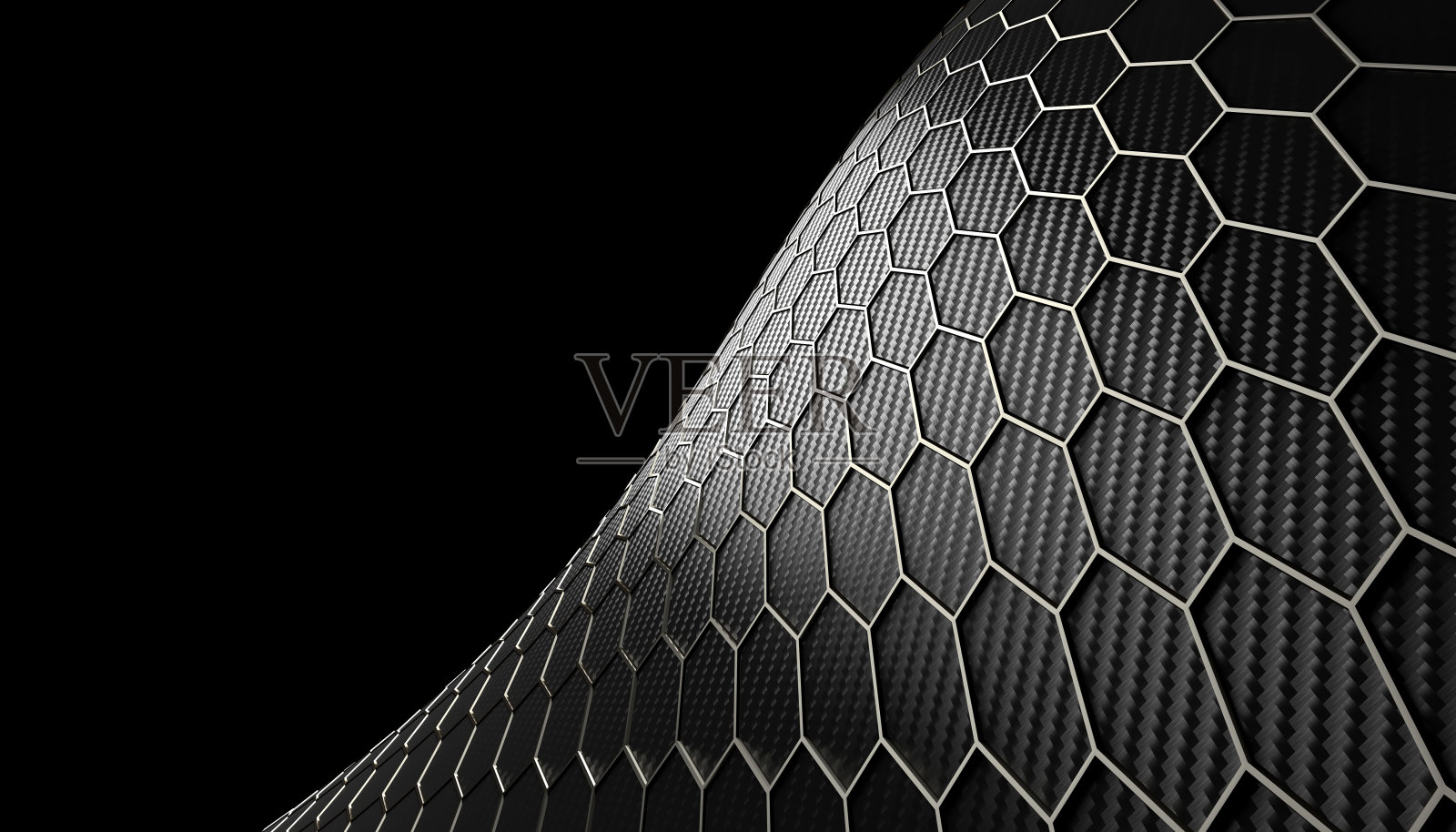 六角碳纤维结构照片摄影图片
