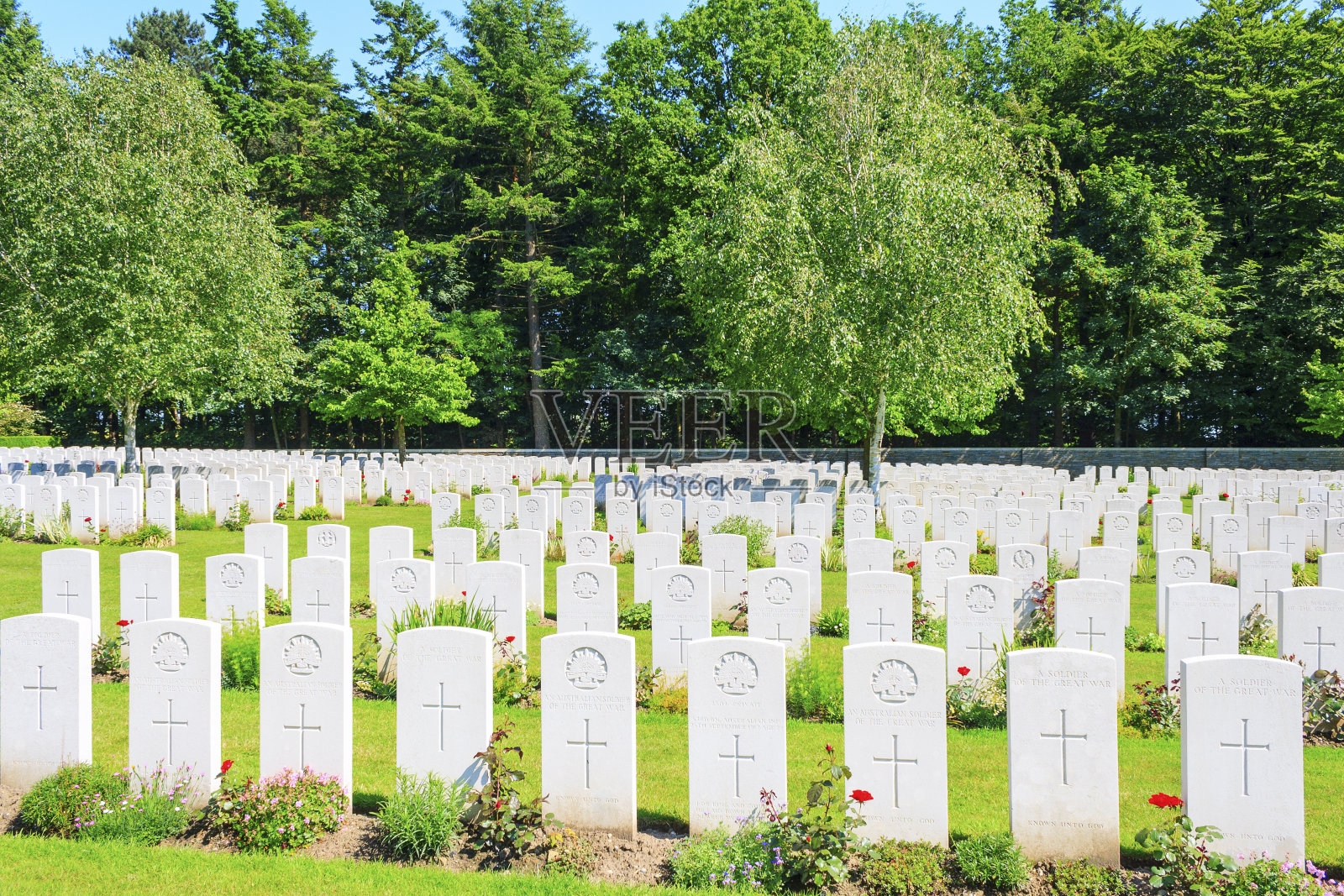 新英国公墓第一次世界大战弗兰德斯战场照片摄影图片