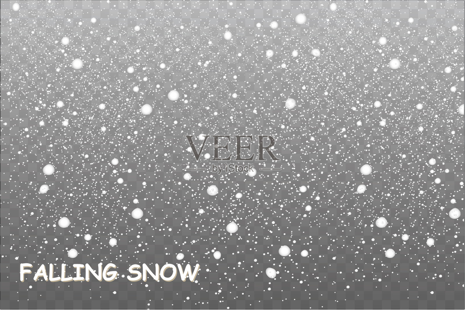 股票矢量插图落雪。雪花,降雪。透明背景。秋天的雪插画图片素材