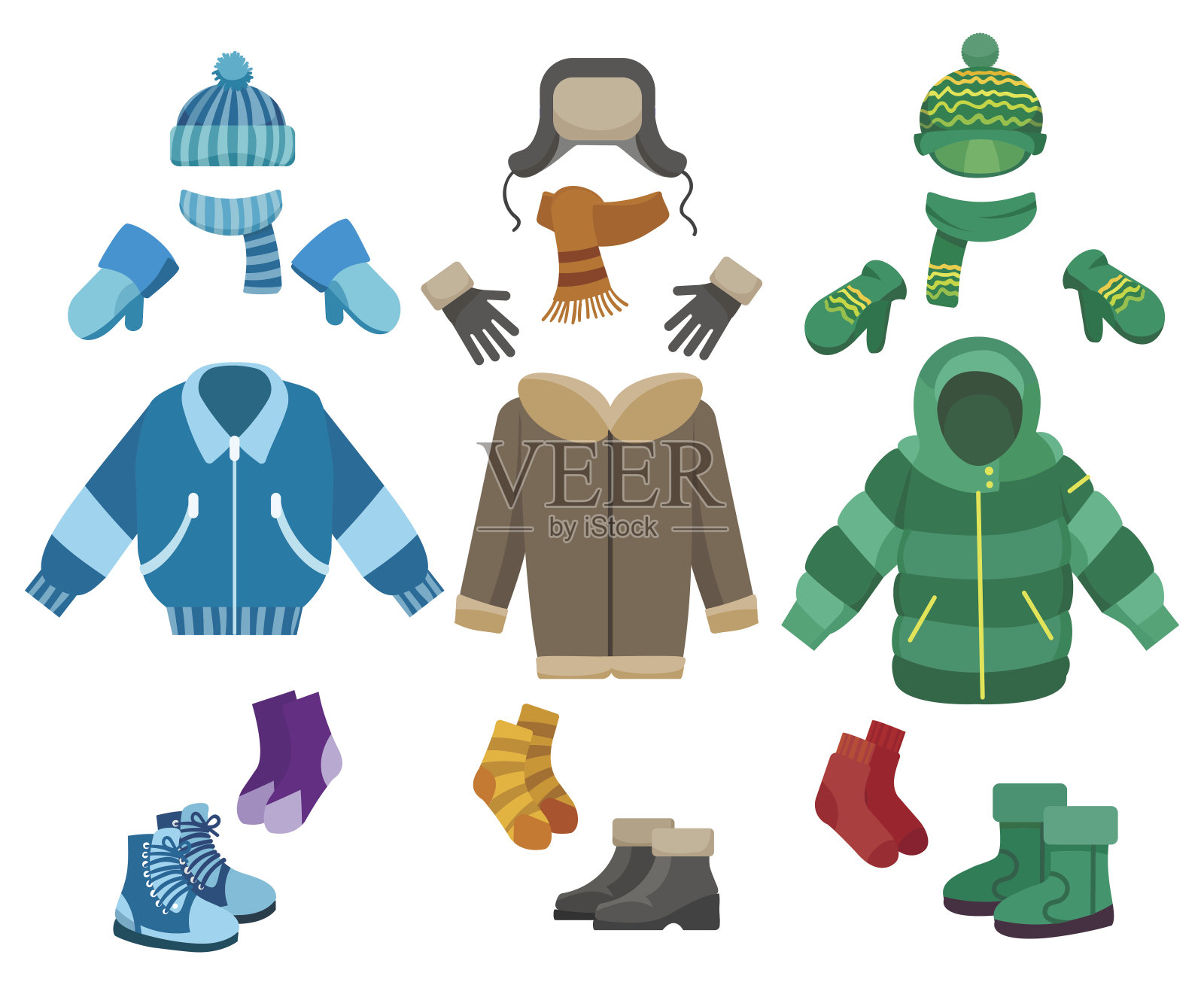 男性冬季服装设计元素图片