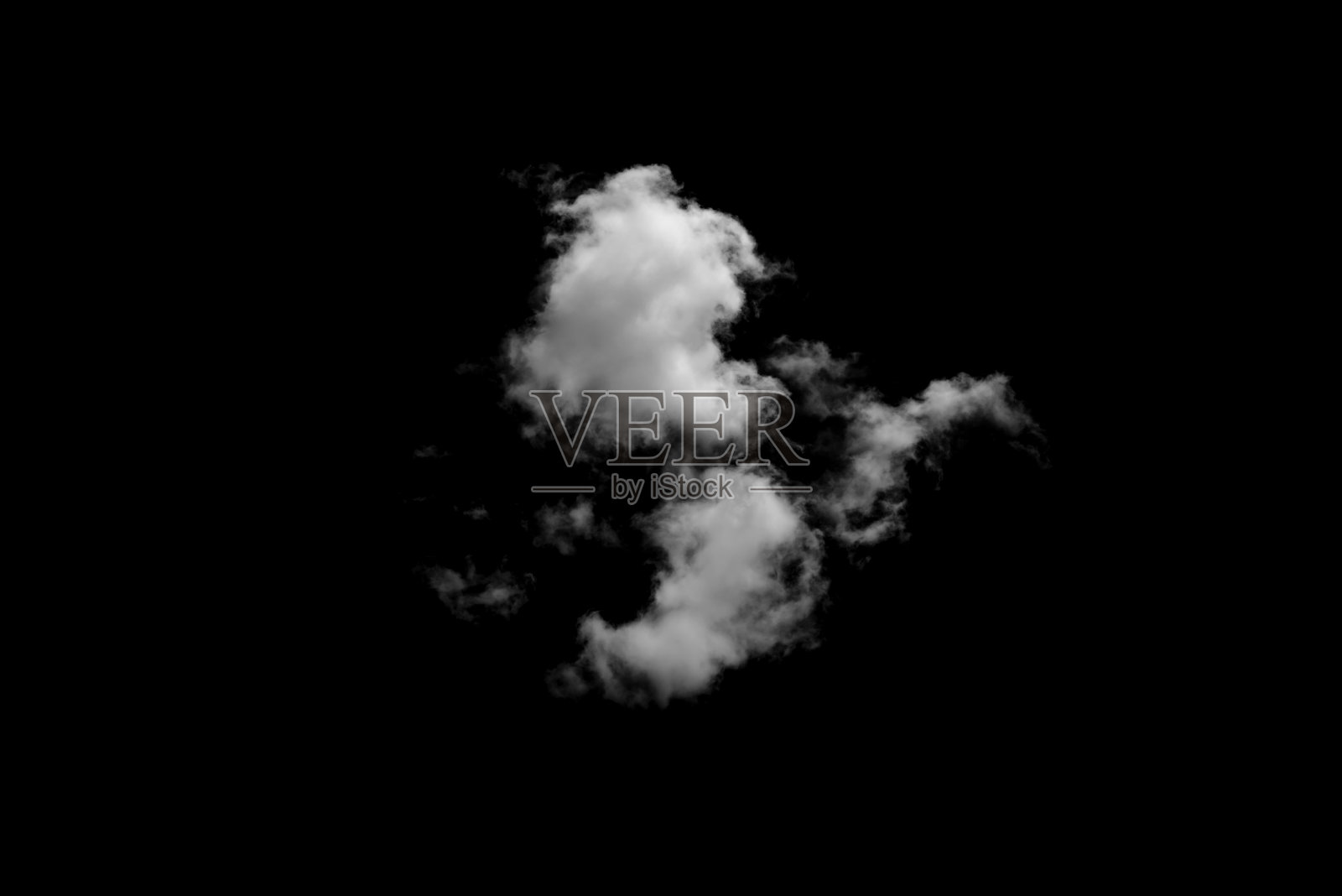 黑色背景上的白云照片摄影图片