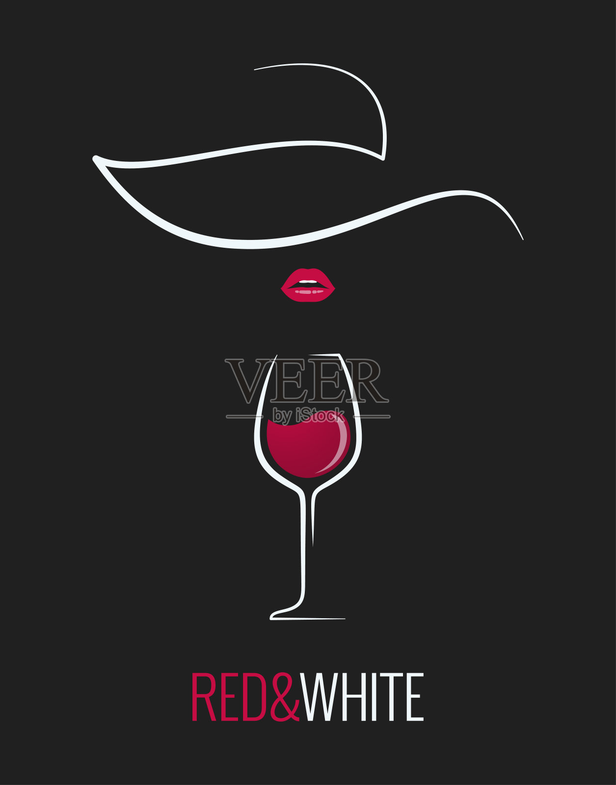 红白葡萄酒杯概念设计背景设计元素图片
