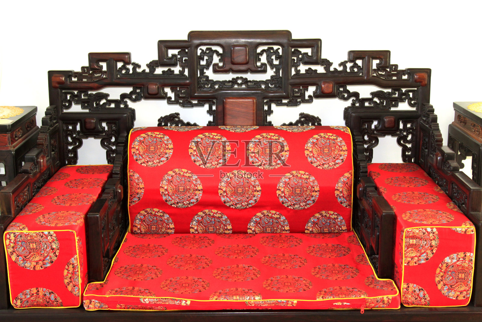 中国传统风格红木座椅，特写照片照片摄影图片
