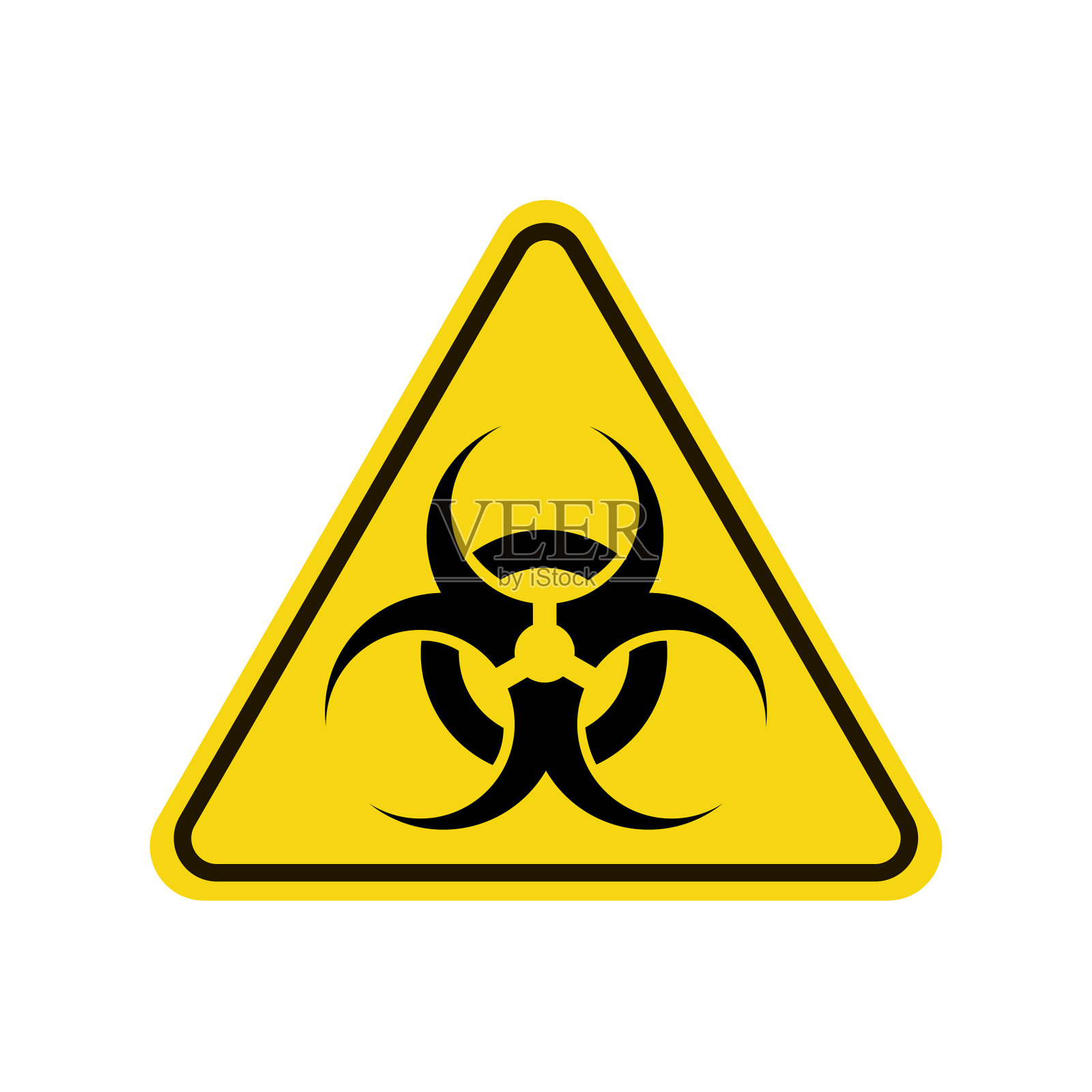 生物危害警告图标，危险标志插画图片素材