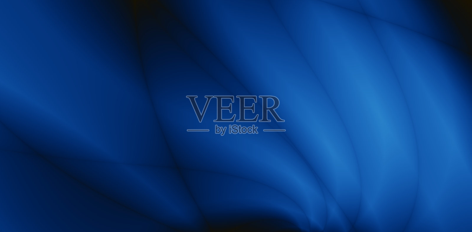 蓝色现代抽象丝绸宽屏豪华背景插画图片素材