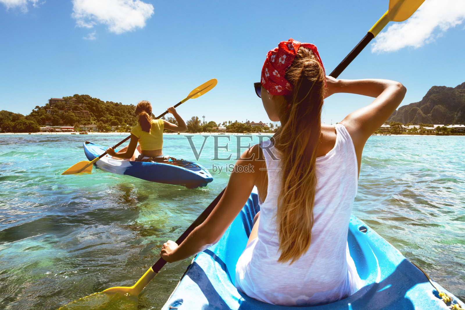 皮划艇旅行热带海滩照片摄影图片