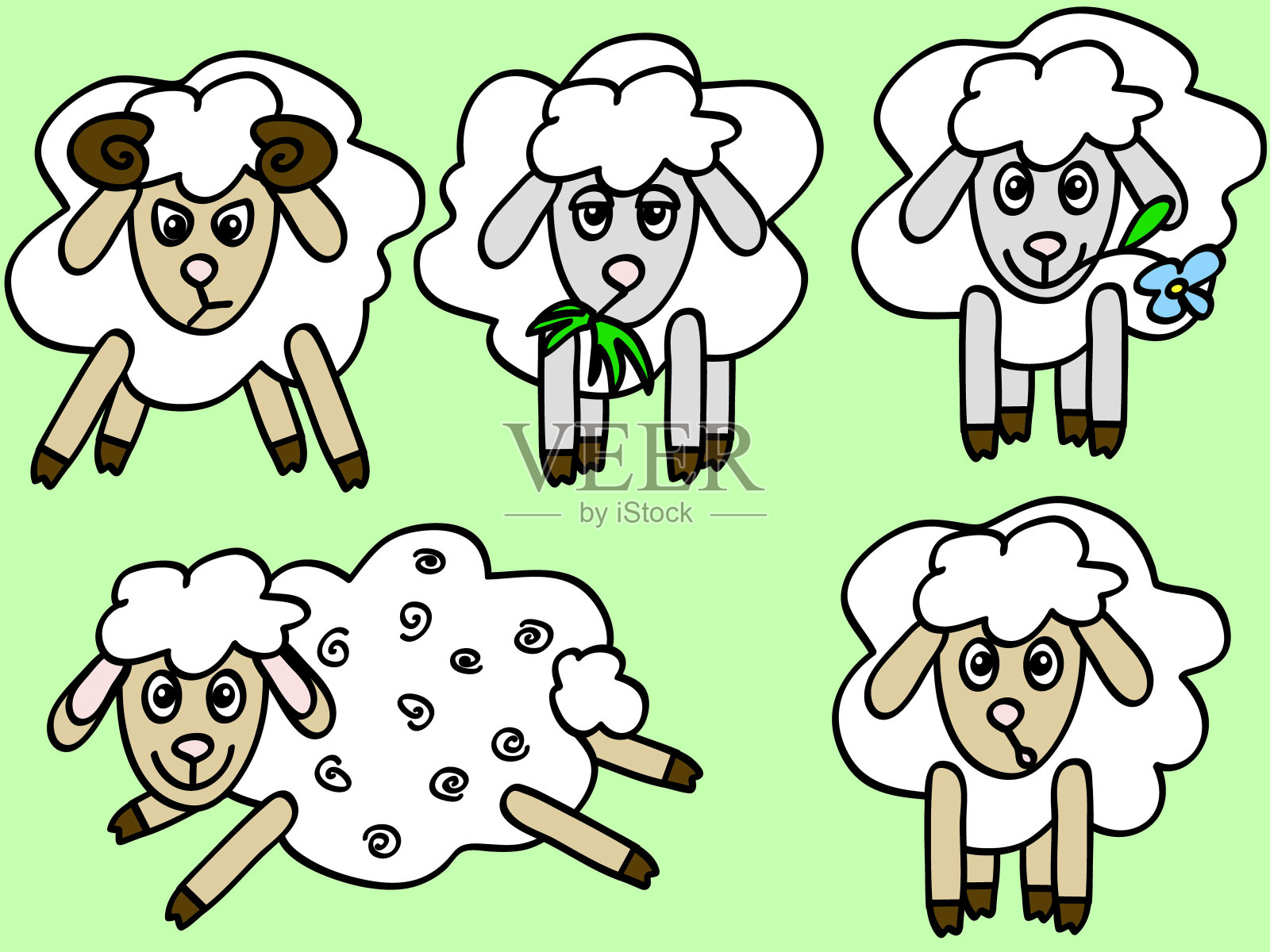 羊插画图片素材