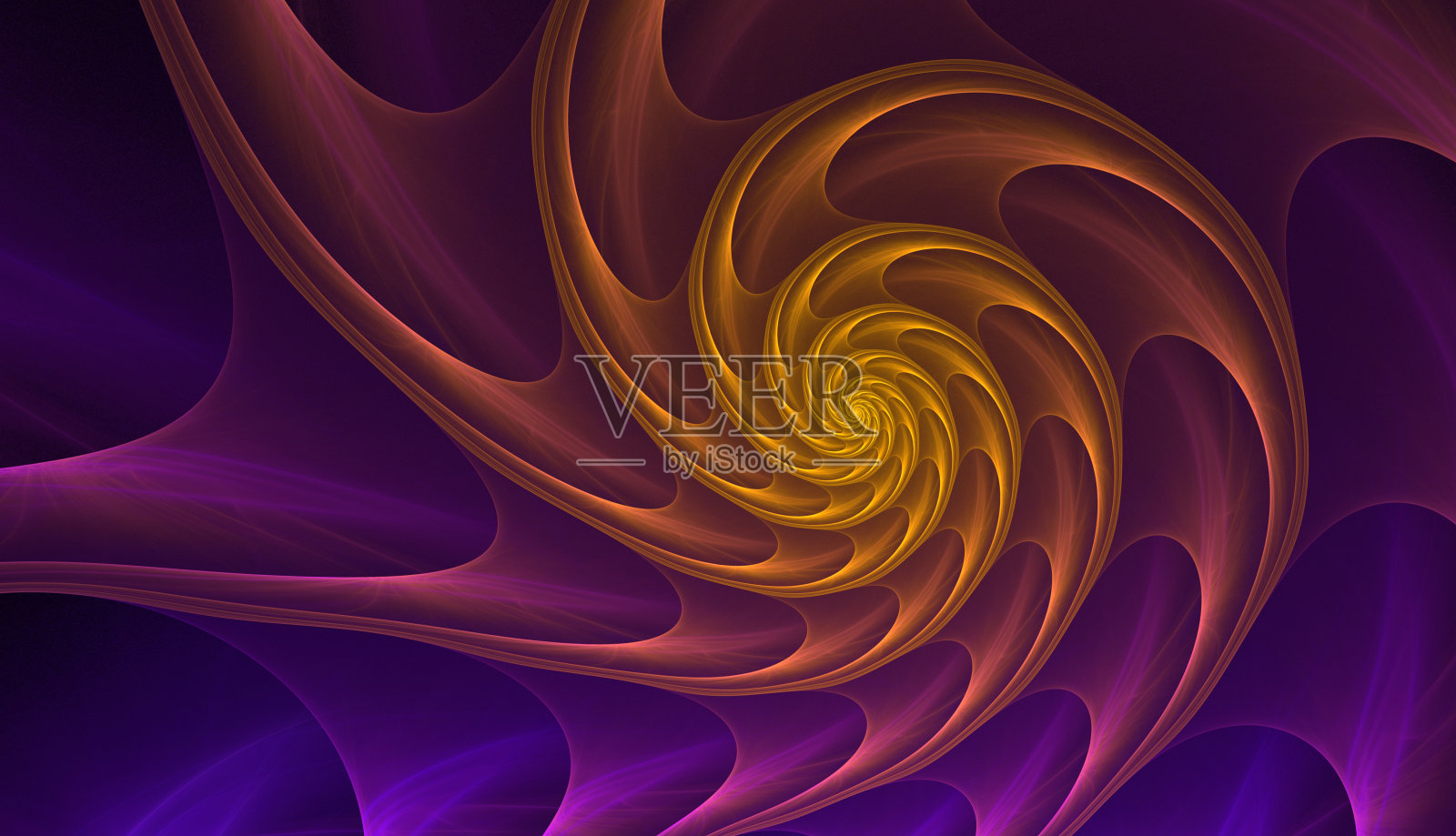 抽象分形紫金鹦鹉螺螺照片摄影图片