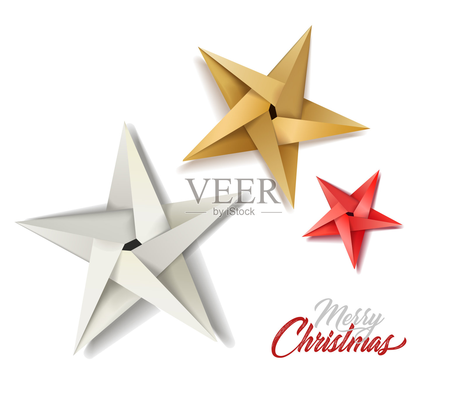矢量圣诞节日装饰星星设计元素图片