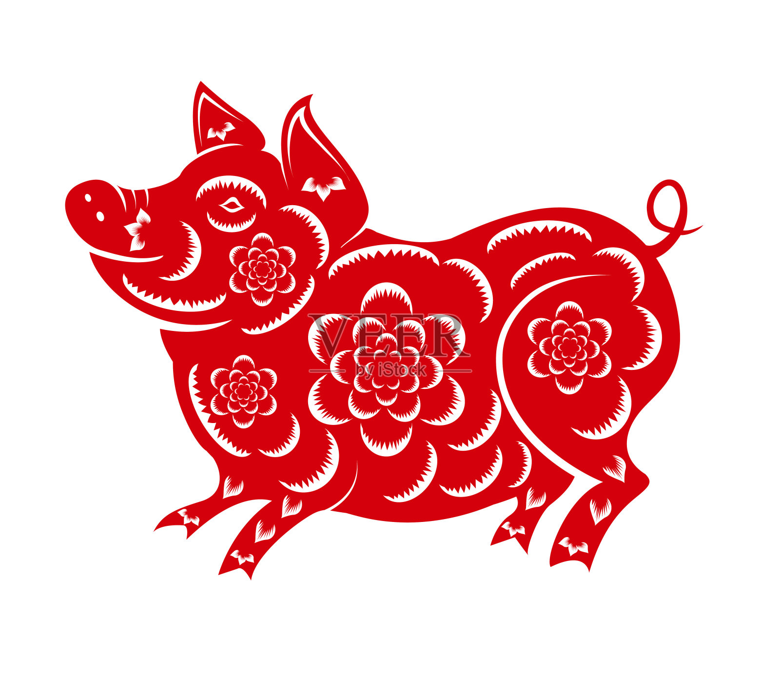 2019年猪年春节快乐!农历新年设计元素图片