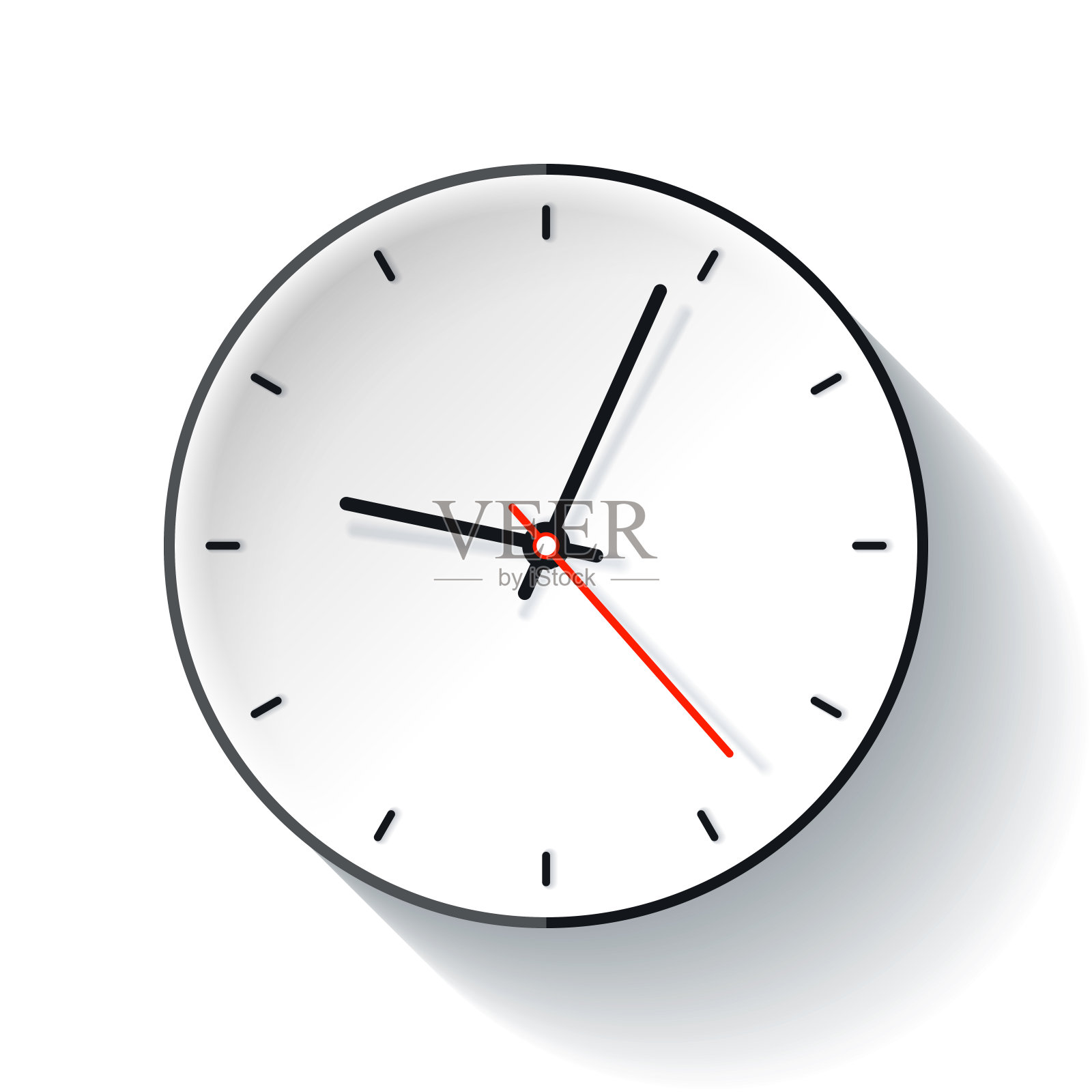 时钟图标在平面风格，计时器在白色背景。业务表。矢量设计元素为您的项目设计元素图片