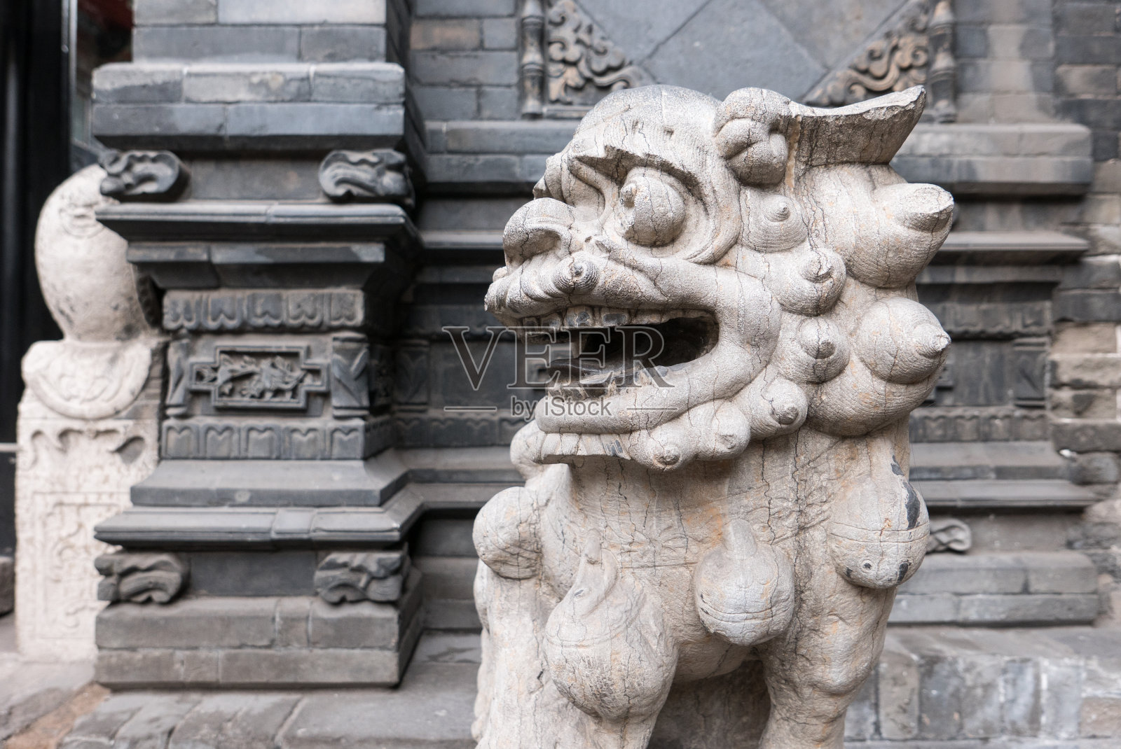 中国石狮，平遥，中国照片摄影图片