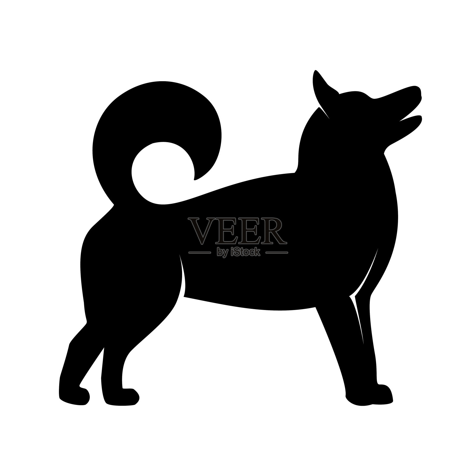 狗是2018年中国新年的象征。设计元素图片