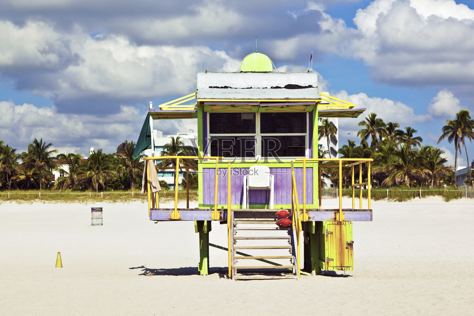 南迈阿密白色海滩的海滩生活照片摄影图片