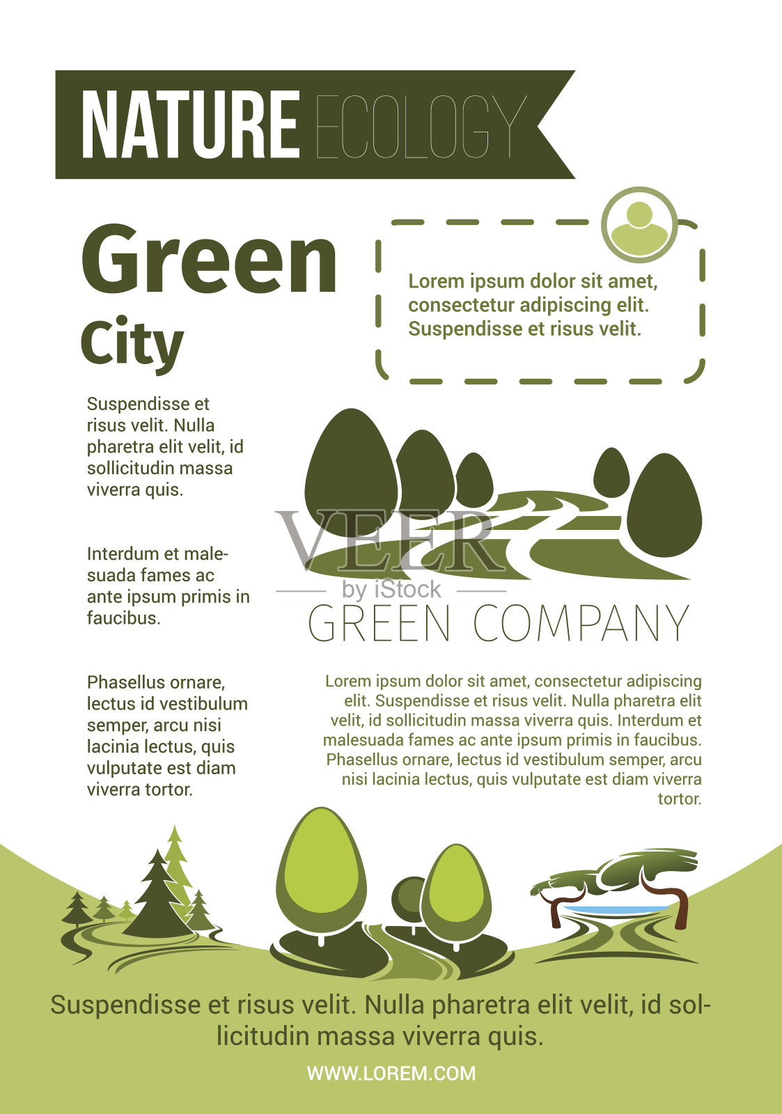 绿色自然与生态环境海报设计模板素材