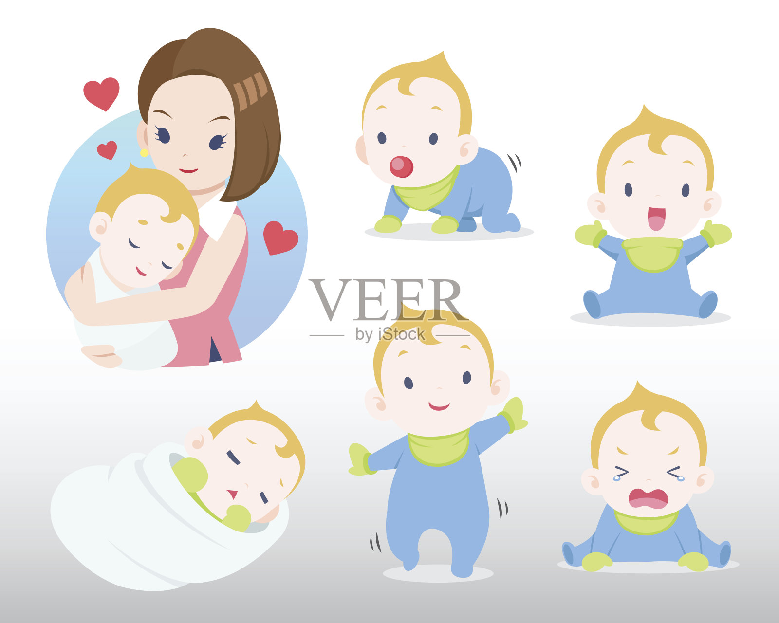母婴插画设计元素图片