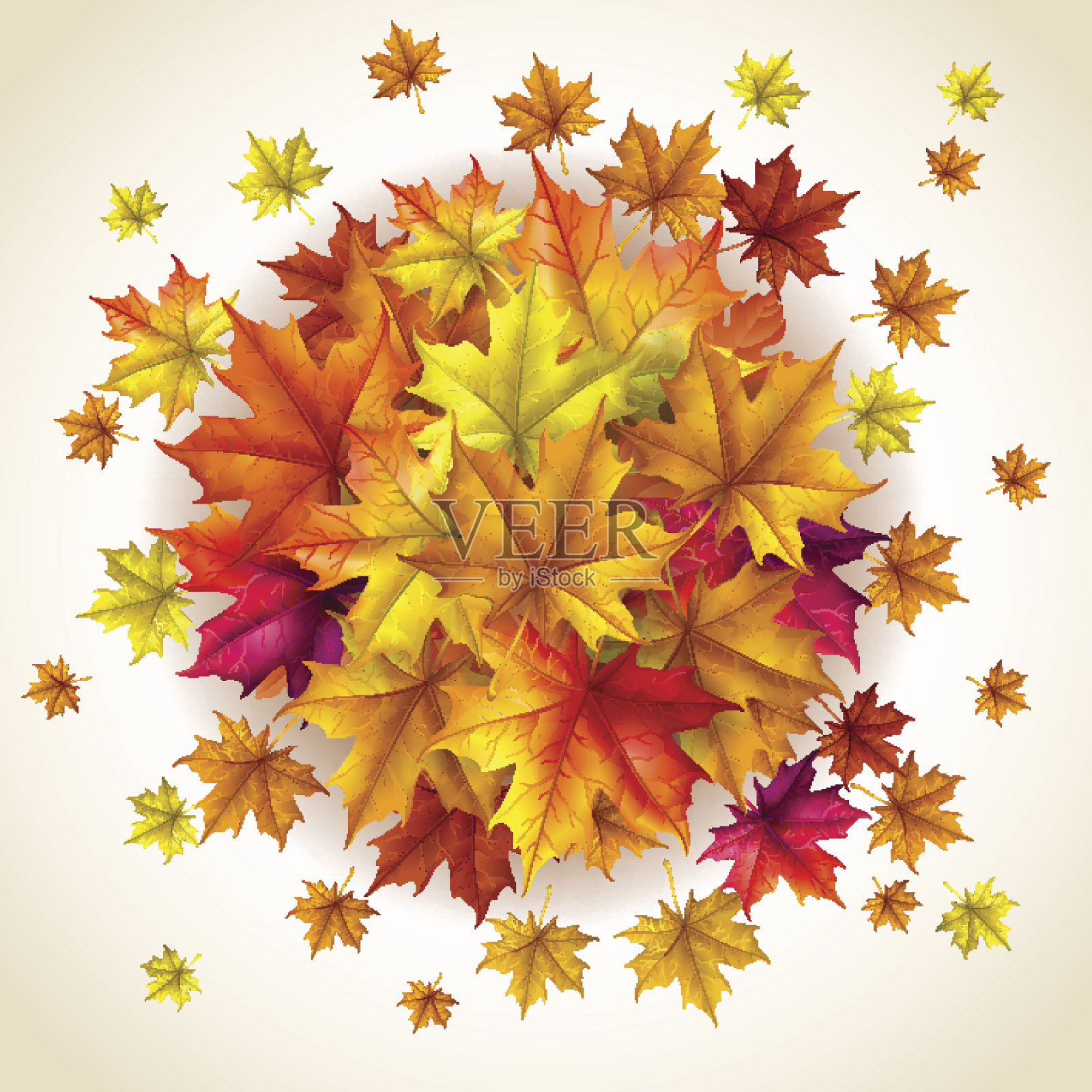 抽象的秋天背景。插画图片素材
