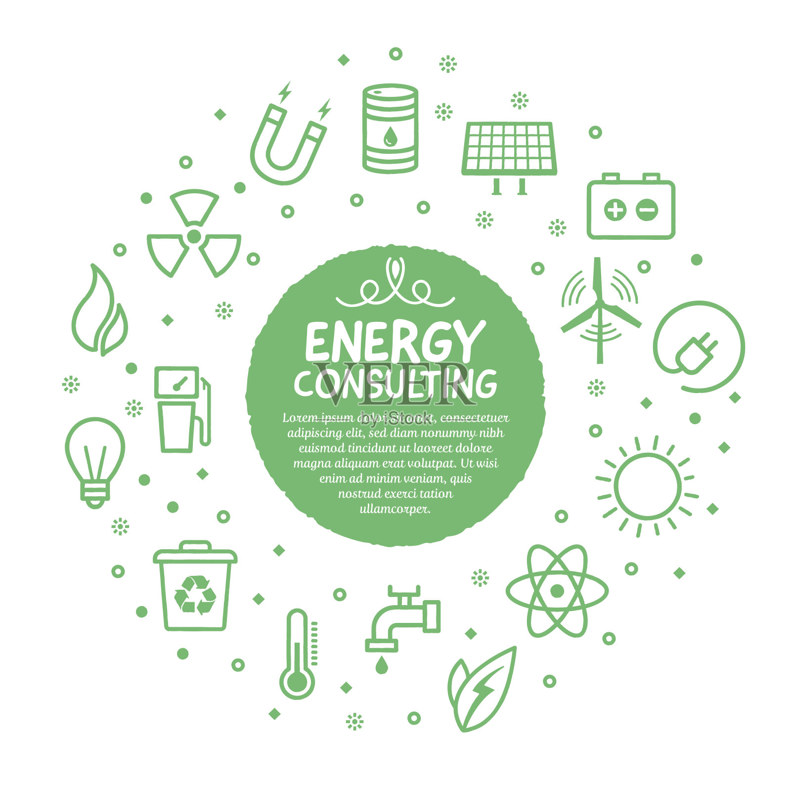 能源服务的海报插画图片素材