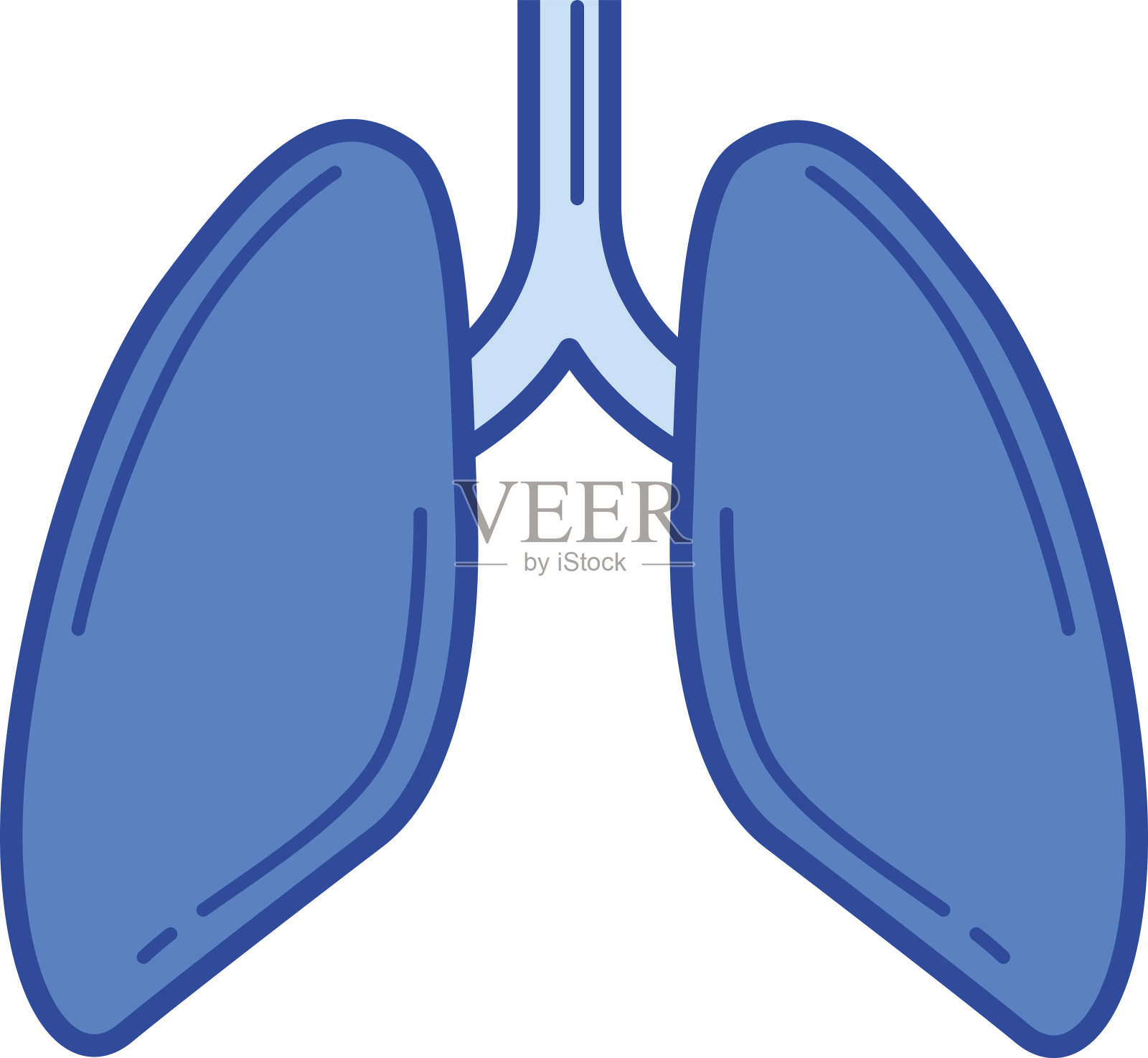 肺行图标插画图片素材