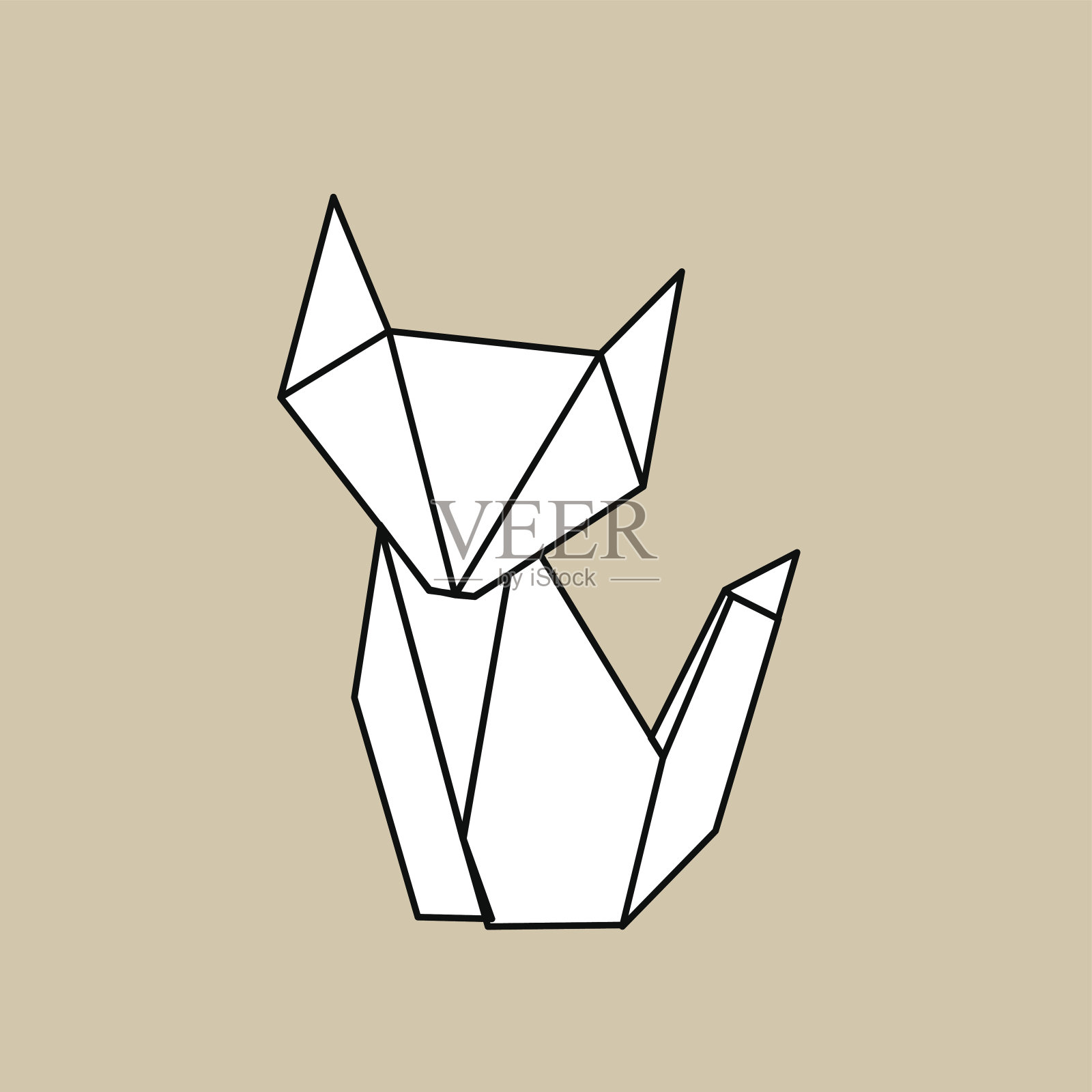 动物折纸向量设计元素图片