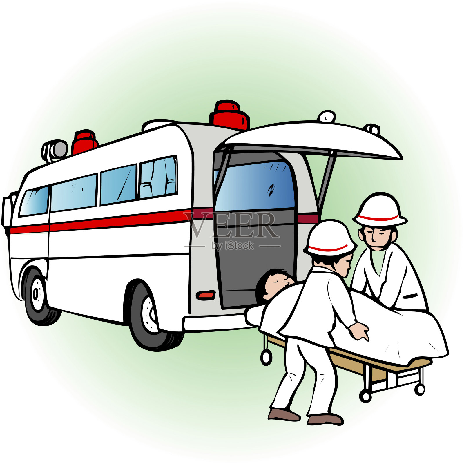 救护车插画图片素材