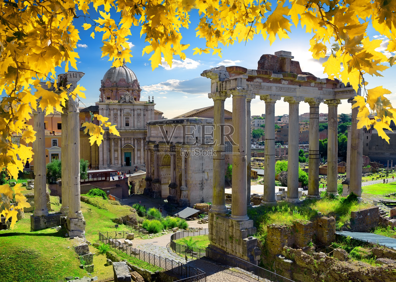 秋天的罗马论坛照片摄影图片