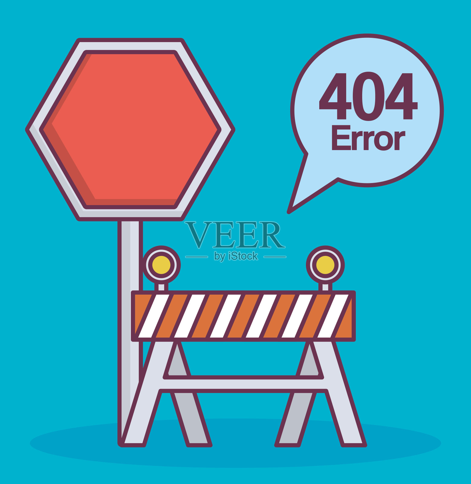 错误404设计插画图片素材