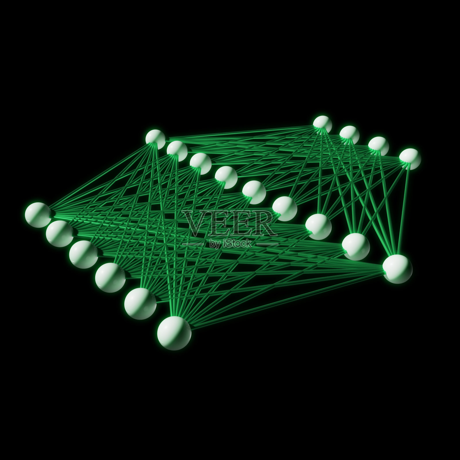 人工神经网络，三维结构模型照片摄影图片