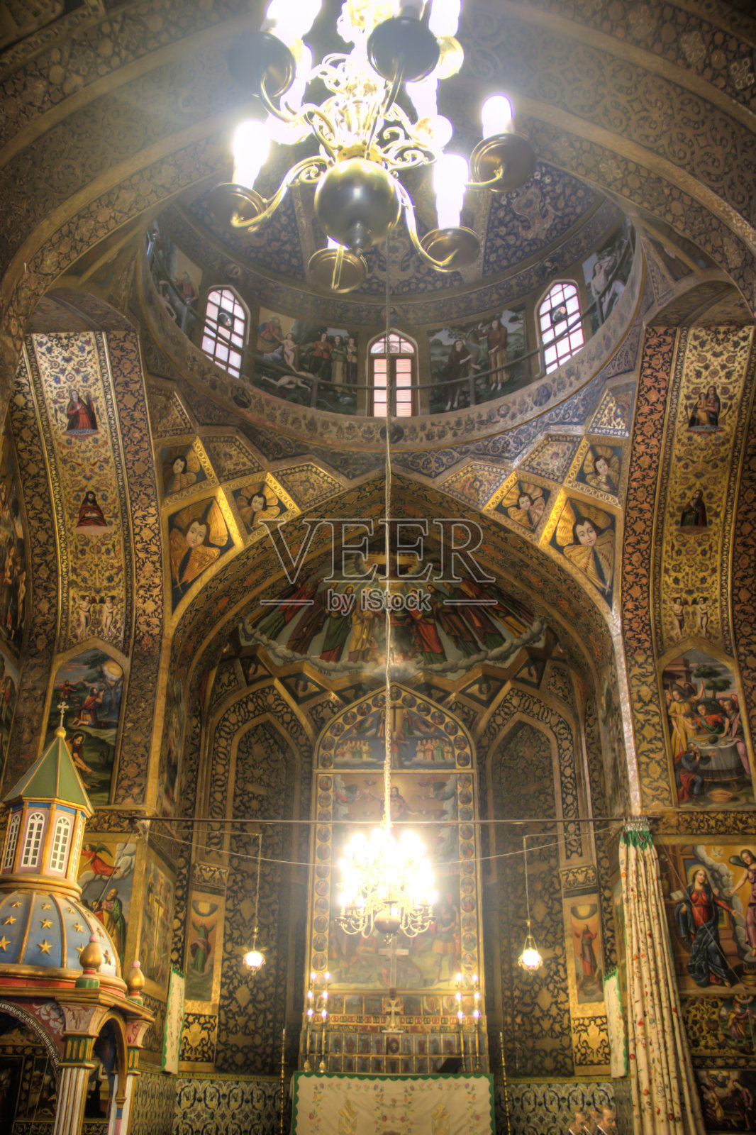 伊朗伊斯法罕Vank大教堂内照片摄影图片