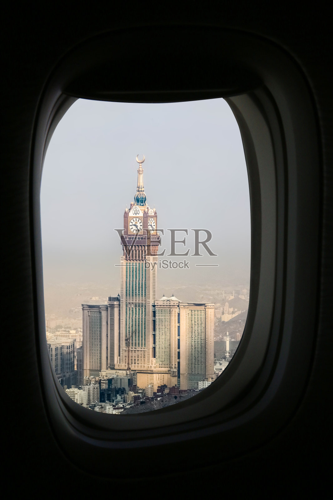 美丽的麦加塔，钟楼，麦加圣城沙特阿拉伯照片摄影图片
