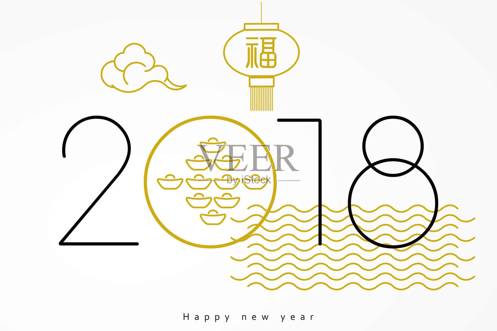 中国新年的背景。插画图片素材