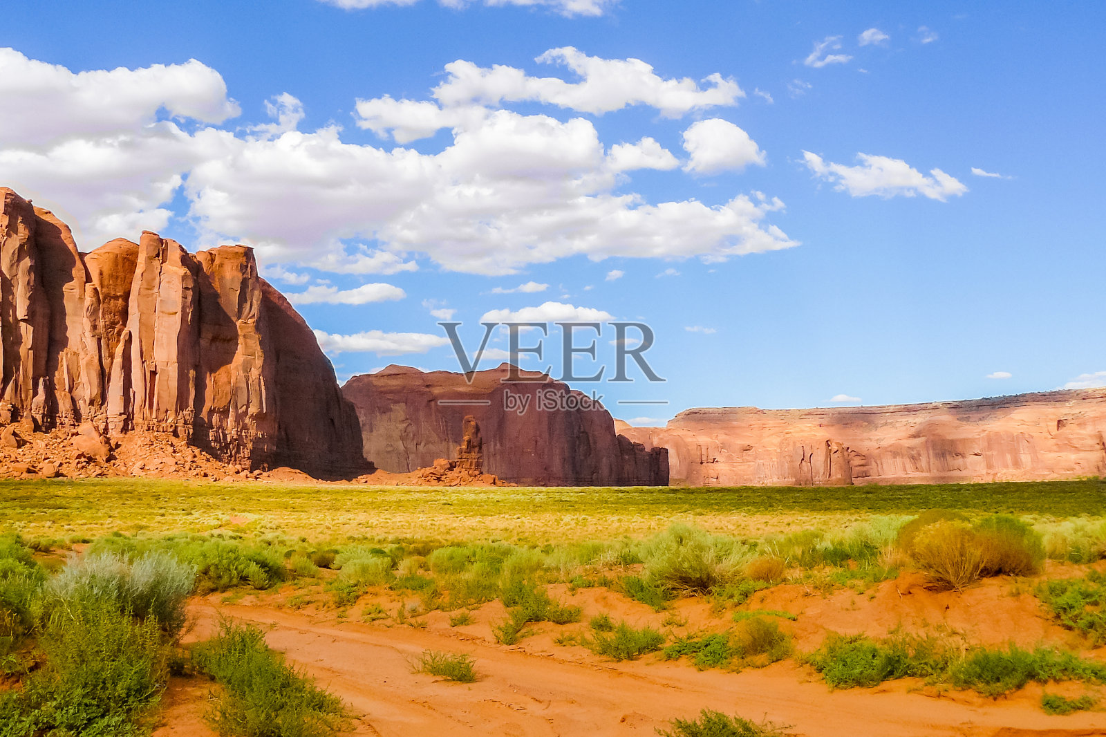 Monument valley seen from the prairie照片摄影图片