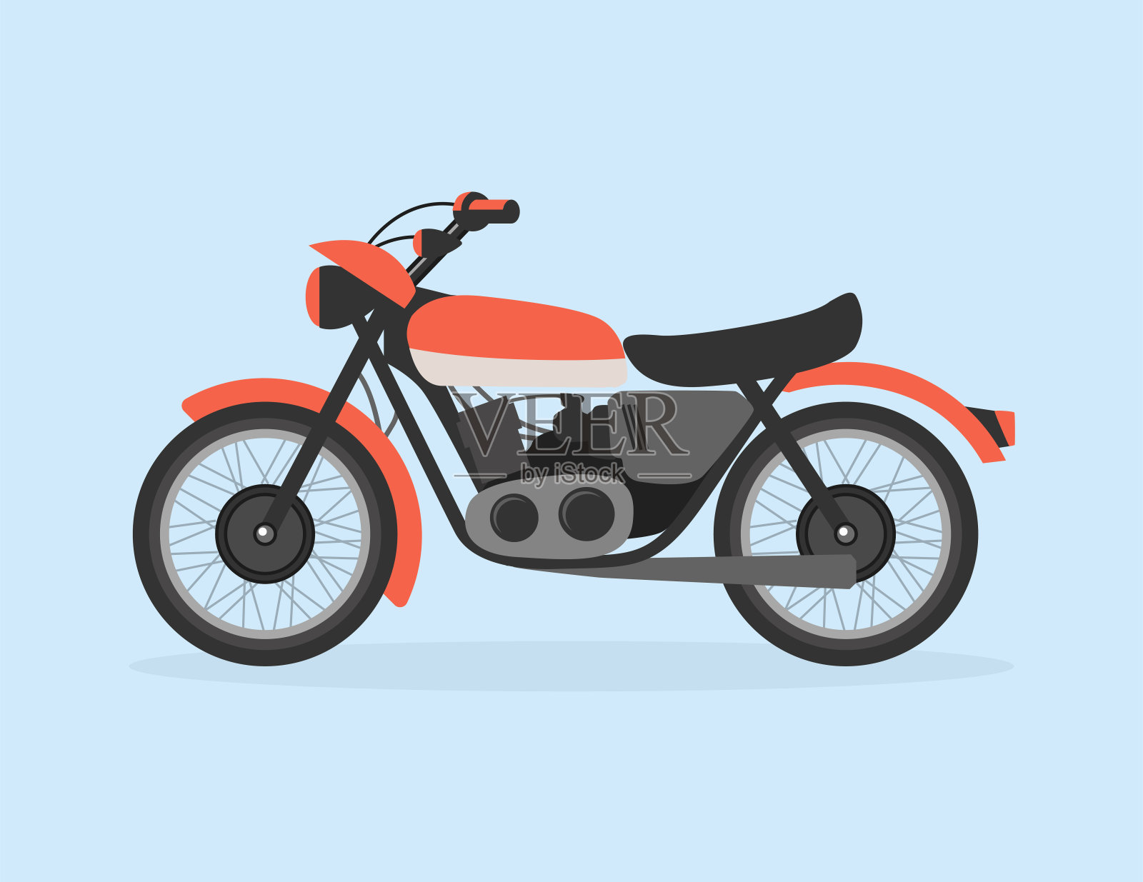 摩托车平插图设计元素图片