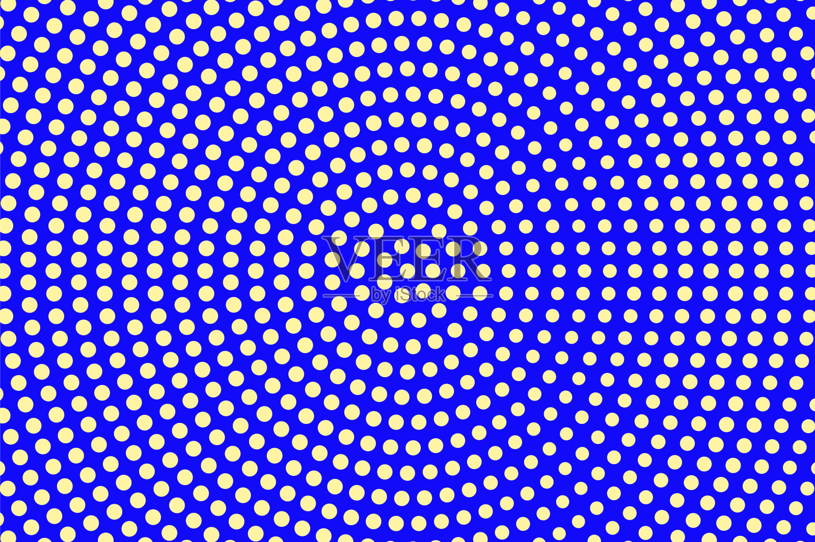 蓝黄色的虚线半色调。超大放射状虚线图案。半色调矢量背景。插画图片素材