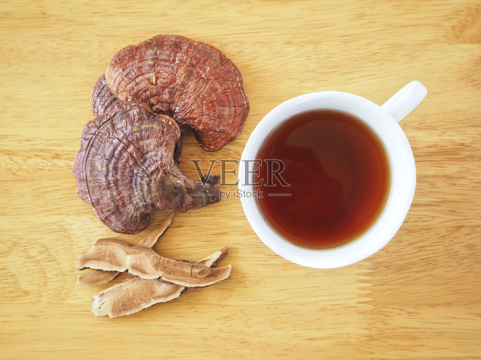 灵芝茶-灵芝菇照片摄影图片