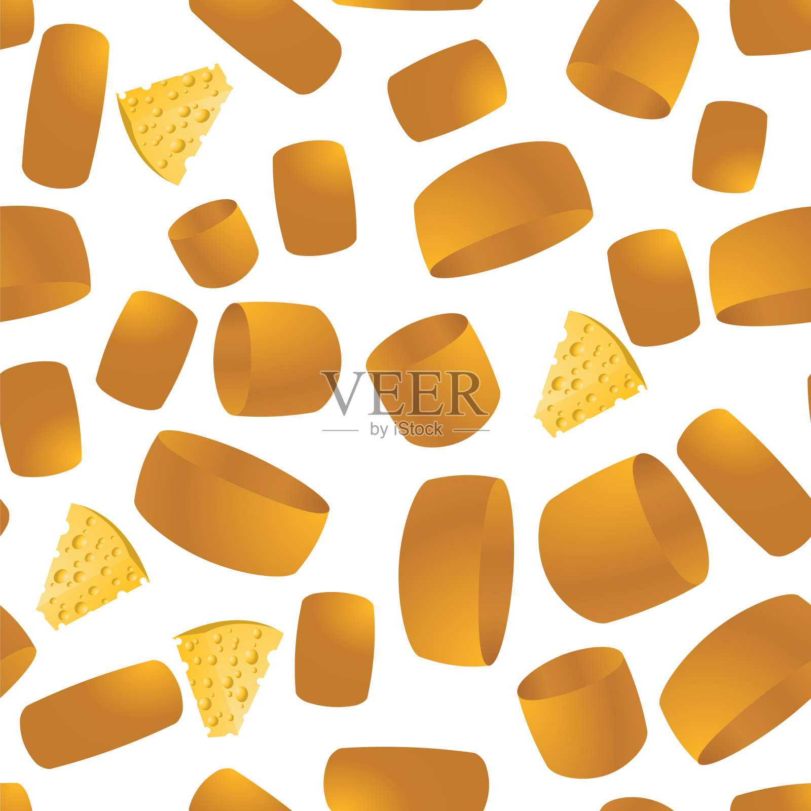 奶酪无缝模式。黄色食物Backround。由牛奶制成。天然产品插画图片素材