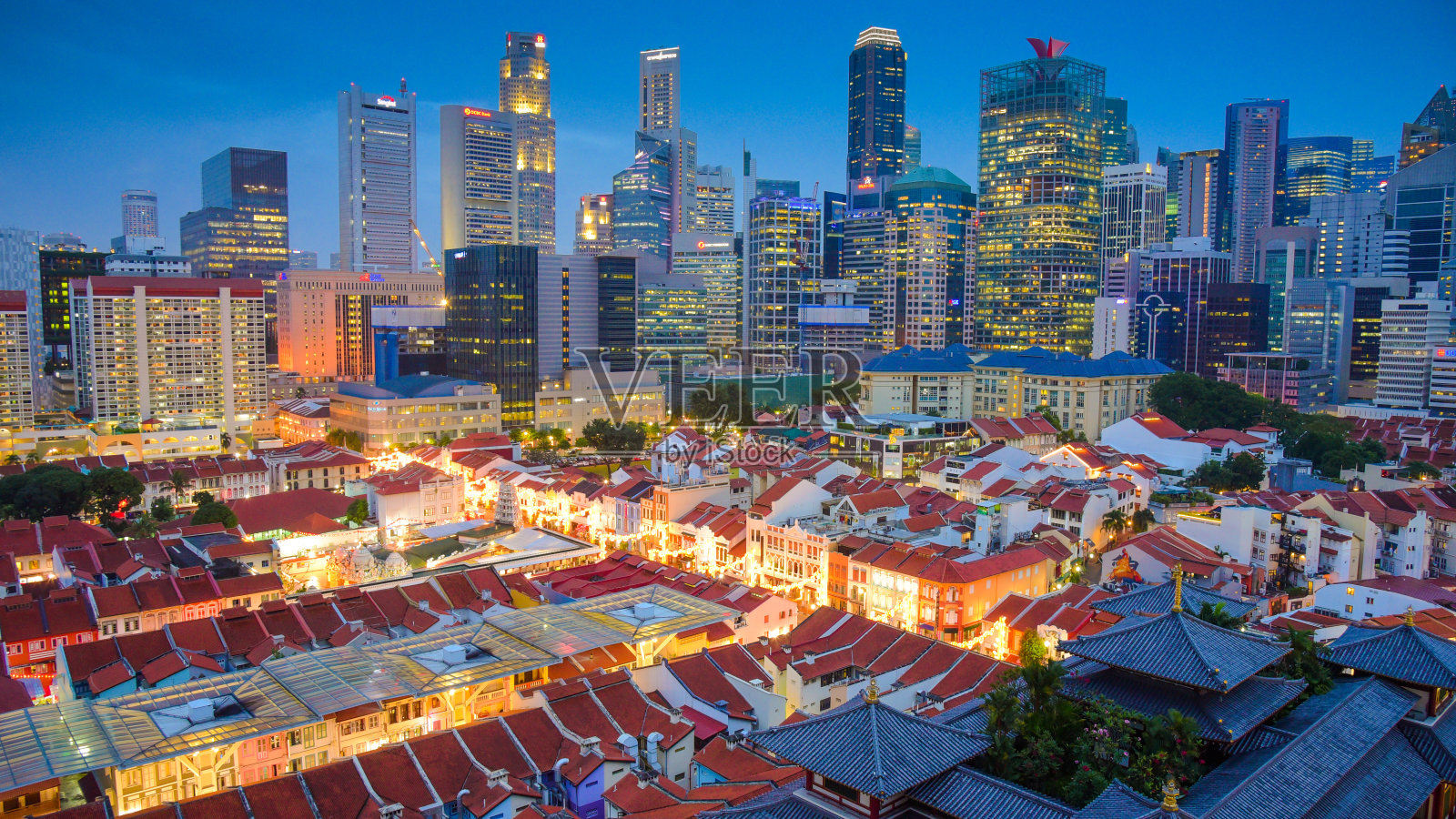 新加坡市中心CBD的天际线照片摄影图片