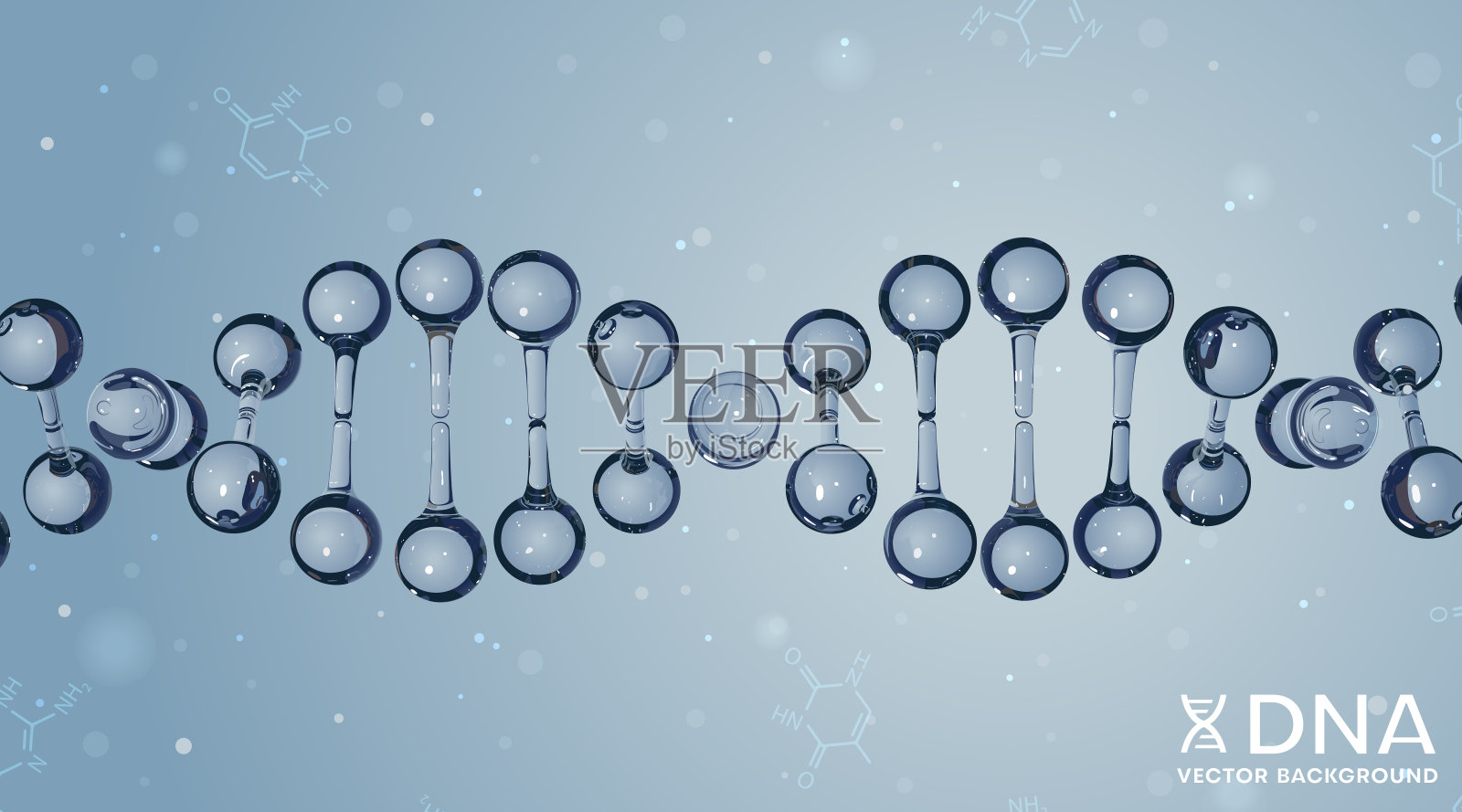 DNA分子。向量的背景插画图片素材