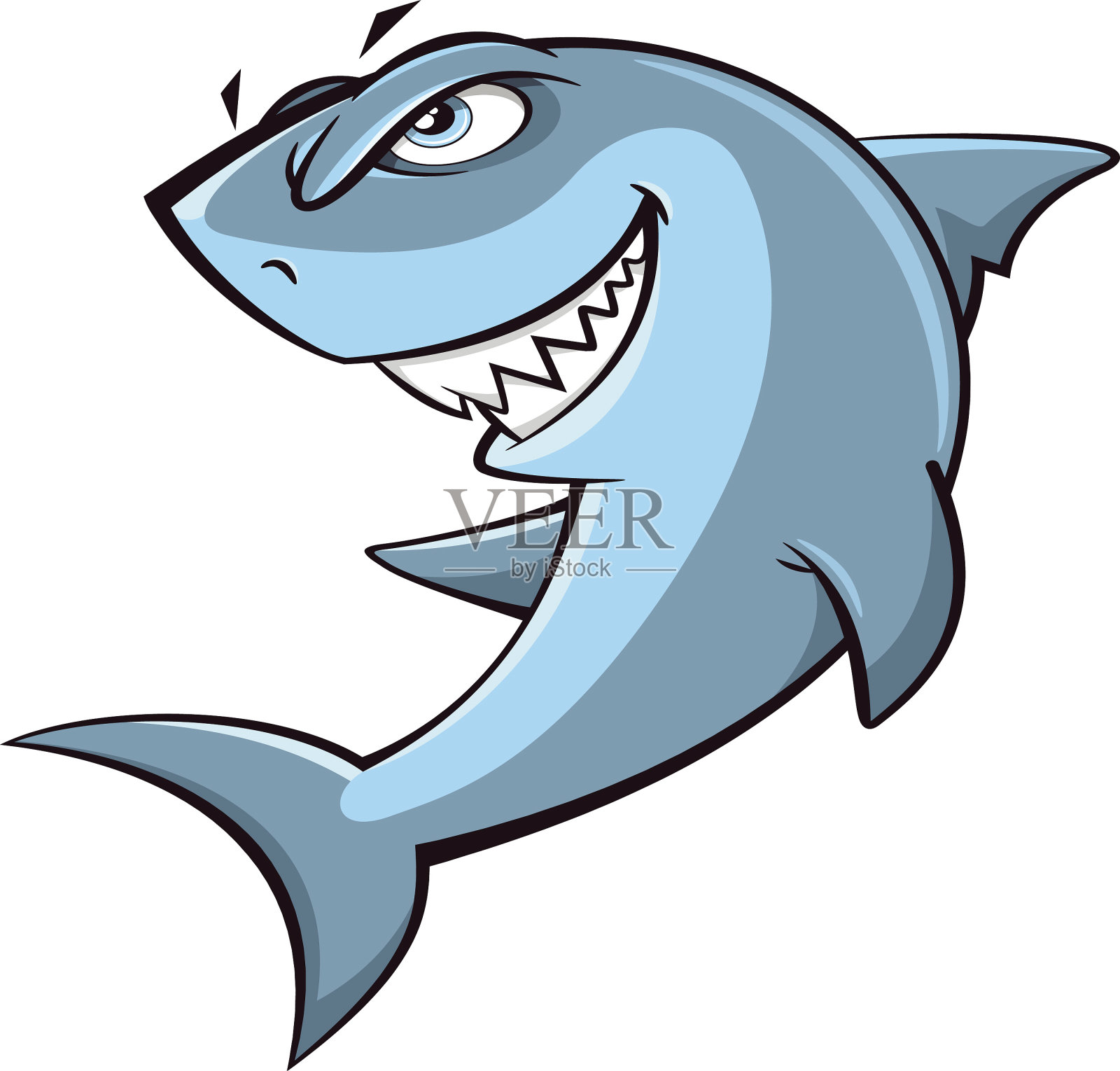 愤怒的鲨鱼设计元素图片