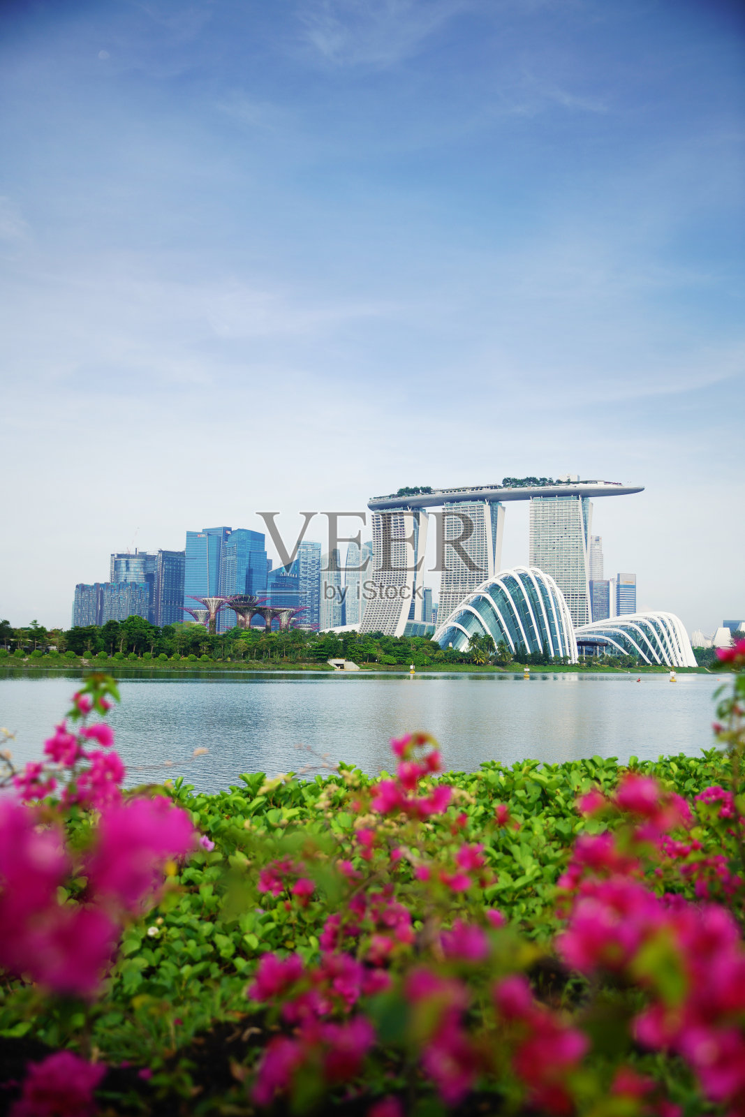 新加坡商业区和城市在新加坡，亚洲，照片摄影图片