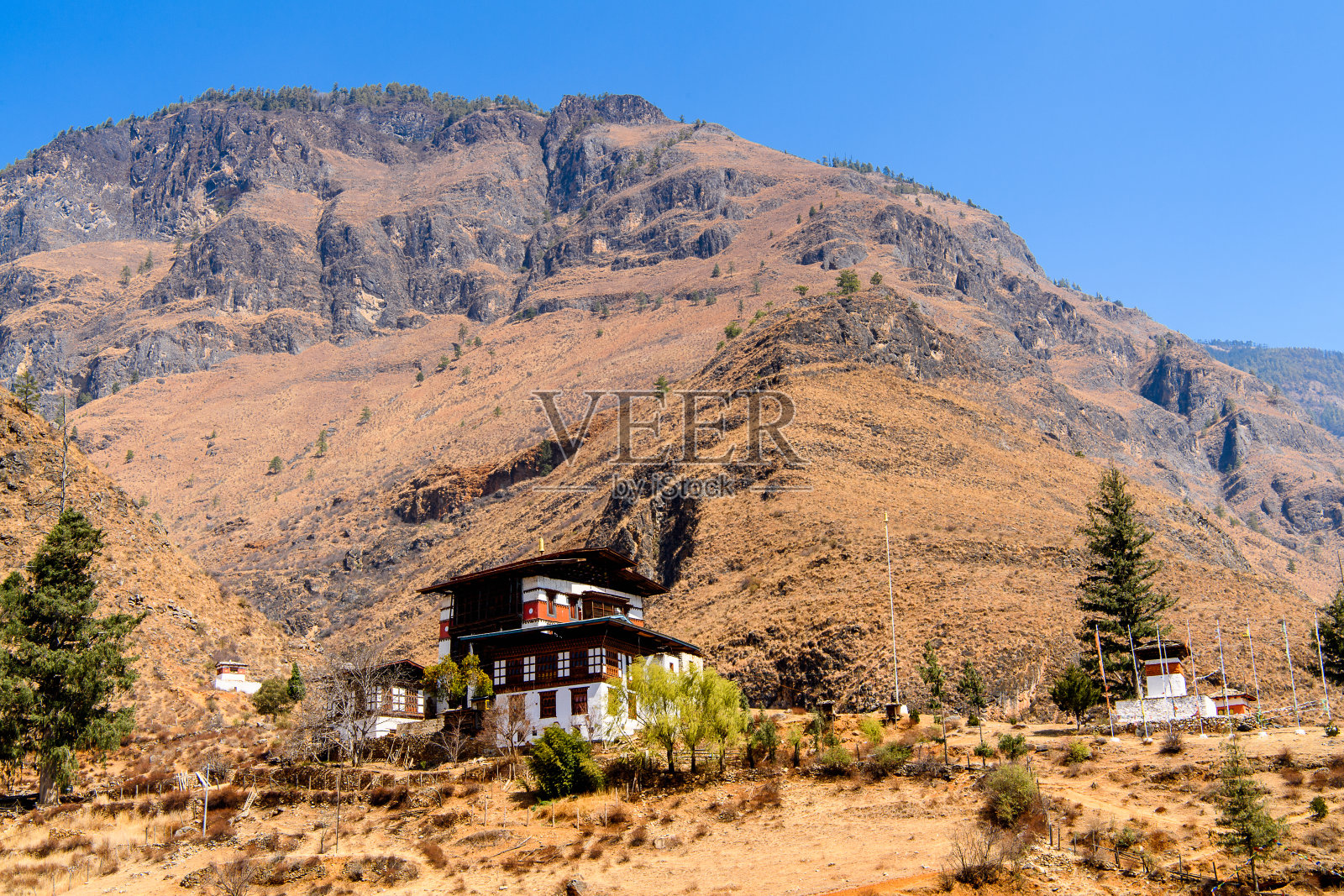 不丹的山脉自然照片摄影图片