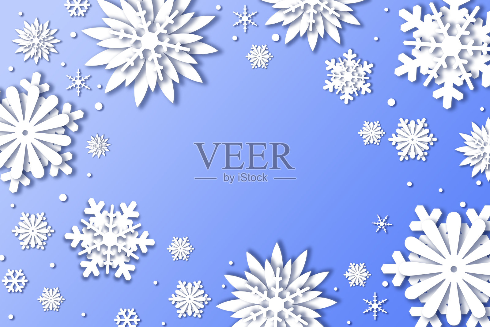 冬季背景设计与雪花插画图片素材