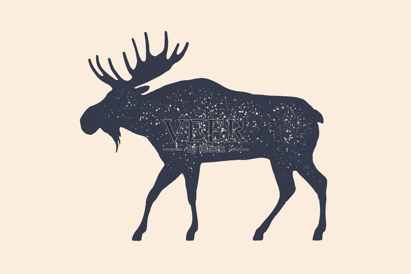 驼鹿、野生鹿。农场动物概念设计设计元素图片